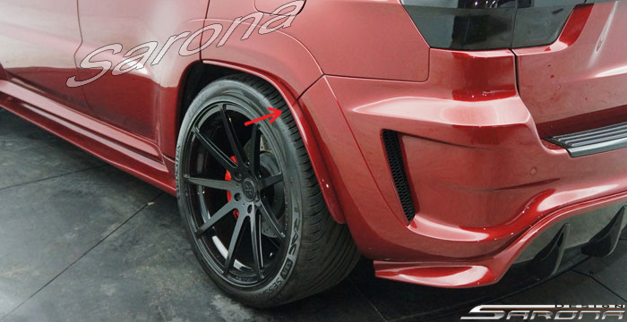 Custom Jeep Grand Cherokee  SUV/SAV/Crossover Fender Flares (2011 - 2021) - $225.00 (Part #JP-006-FF)